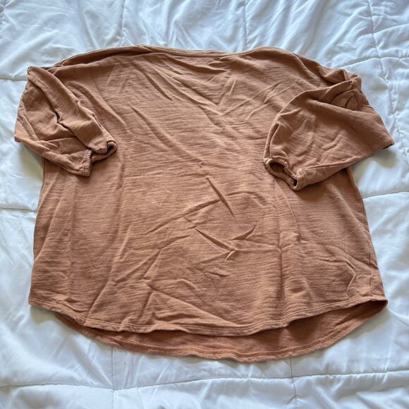 J Jill Pure Jill Blouse Womens Size XL Orange 3/4 Sleeve Sweater 100% Cotton - Picture 7 of 8